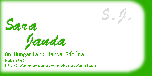 sara janda business card